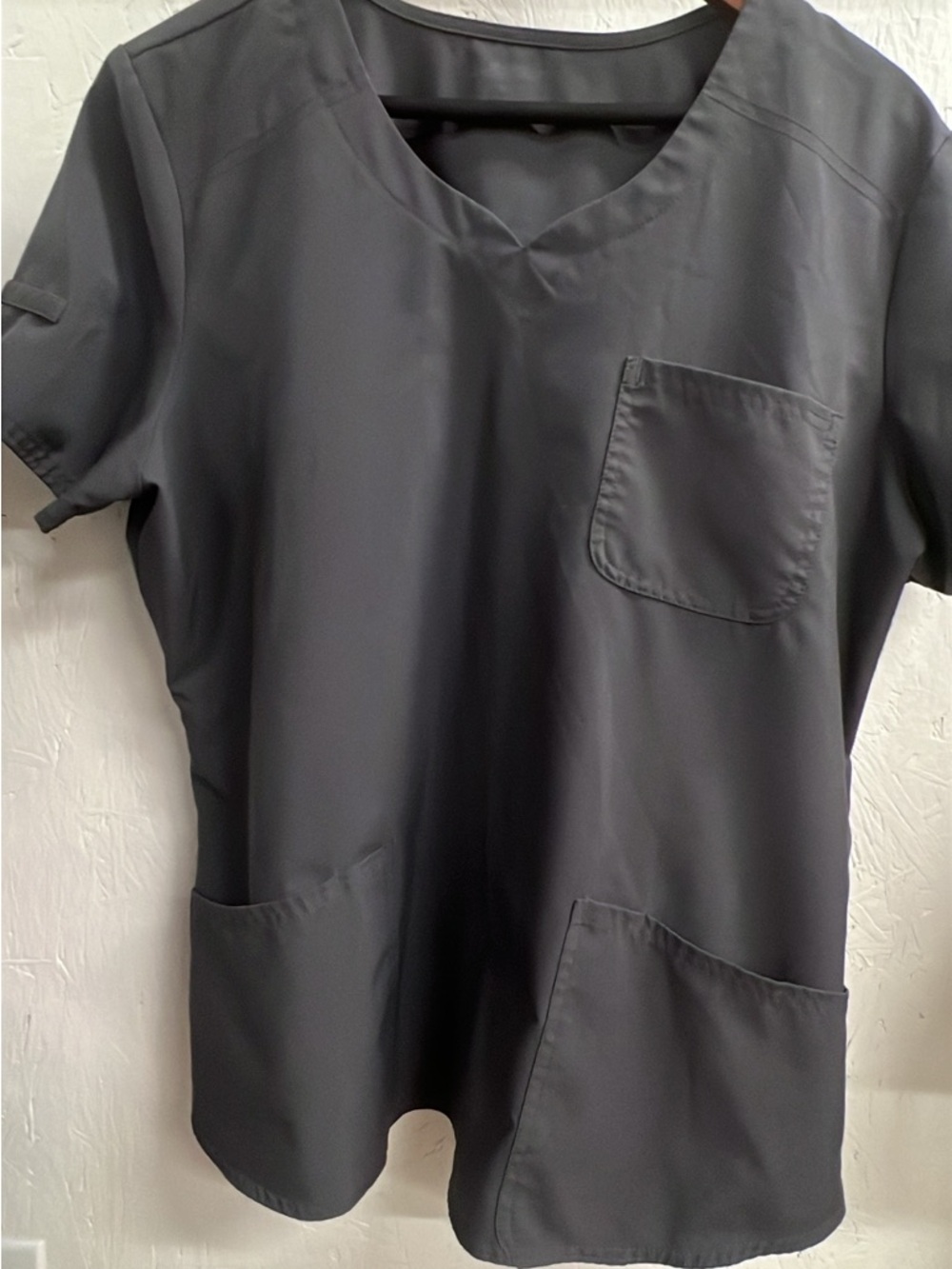 Women's Black V-Neck Utility Scrub Top